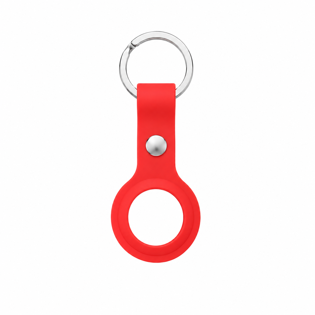 Silicone AirTag Keychain Holder | Soft Protective Case with Metal Key Ring