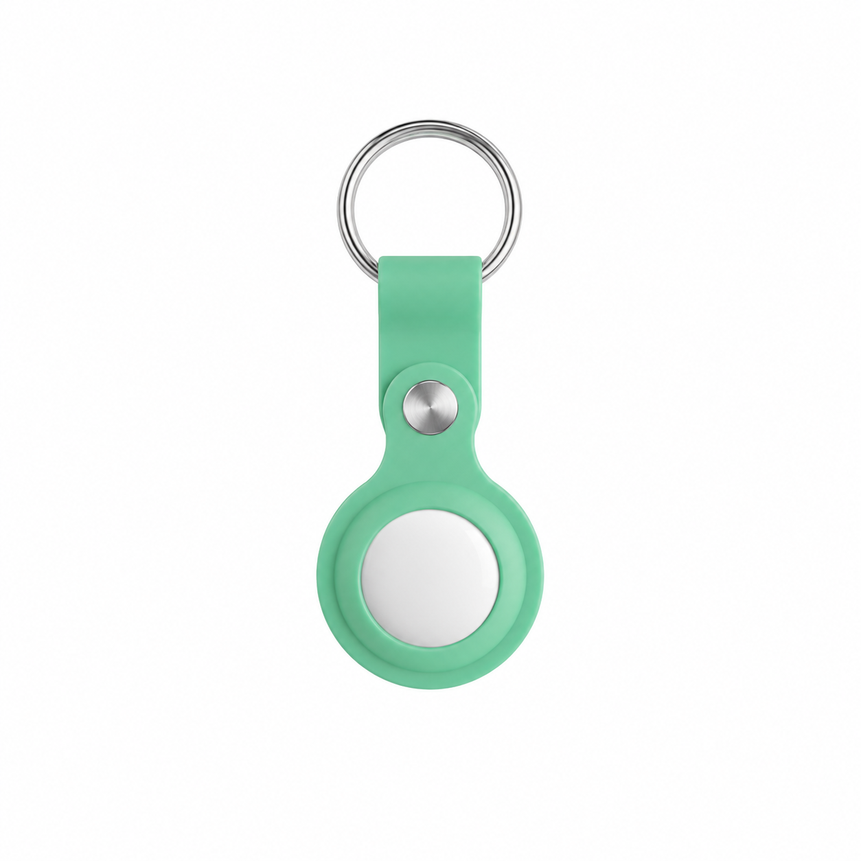 Silicone AirTag Keychain Holder | Soft Protective Case with Metal Key Ring