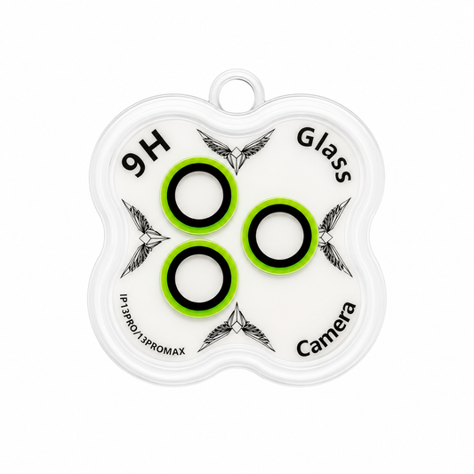 9H Camera Lens Protector for iPhone 13 Pro / 13 Pro Max – Neon Yellow