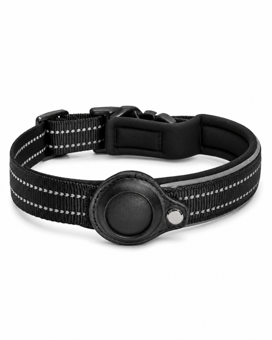 Reflective AirTag Dog Collar | Adjustable