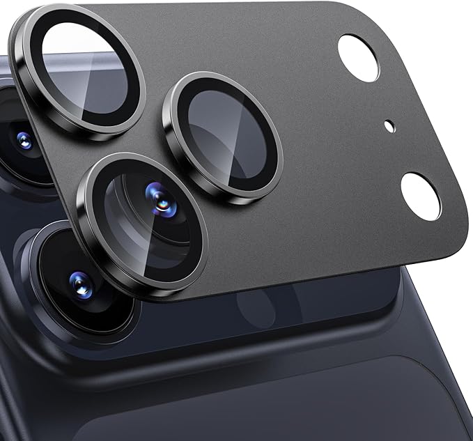 Metal Camera Lens Protector for iPhone 17 Pro Max | Black