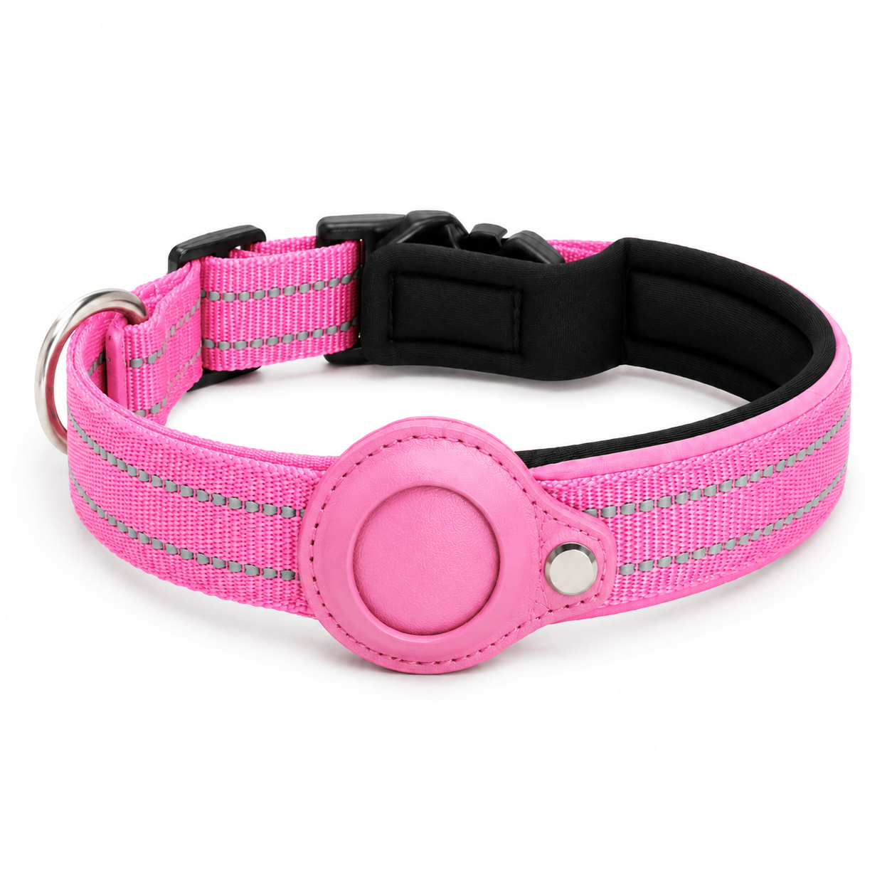 Reflective AirTag Dog Collar | Adjustable