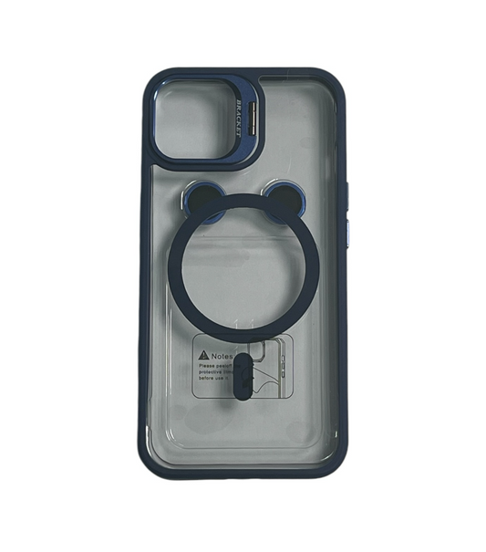 For Iphone 14 Plus Clear Mag Safe with Camera Protector Case - Blue