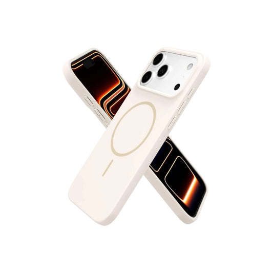 For Iphone 17 Pro Silicone MagSafe Case- Beige