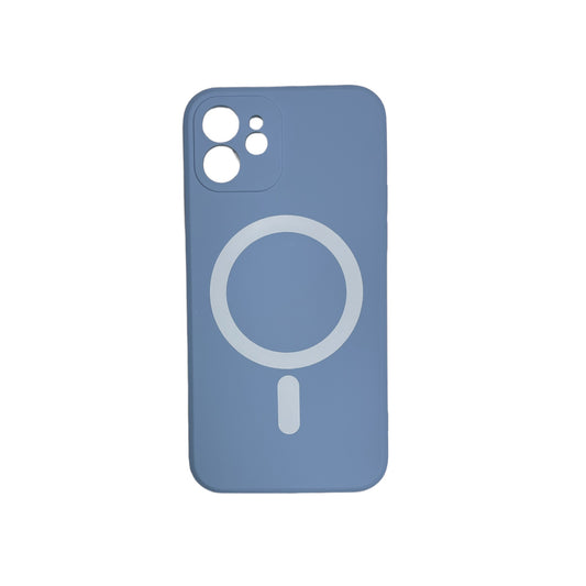 For iPhone 12 silicone mag safe- Light steel blue
