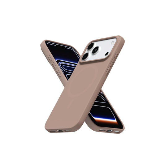 For Iphone 17 Pro Silicone MagSafe Case- Light Brown