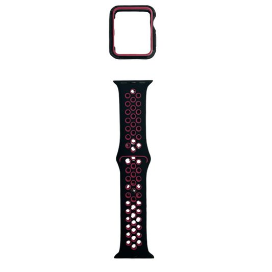 For Apple Watch 38 mm M/L - Black & Pink