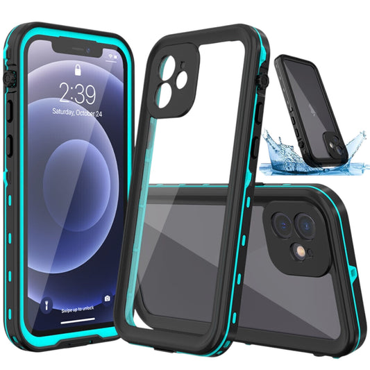 For Iphone 12 Water Proof Case / Black & Teal