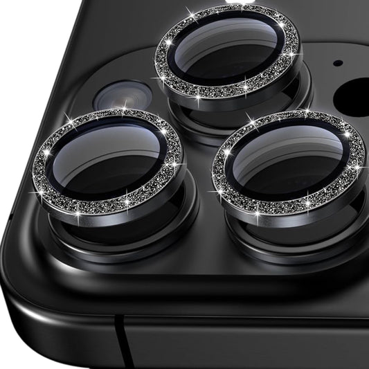 Glitter Eagle Lens Protector For iPhone 12 Pro Max / Glitter Black