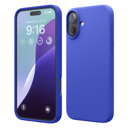 For Iphone 16 Silicone Case - Blue