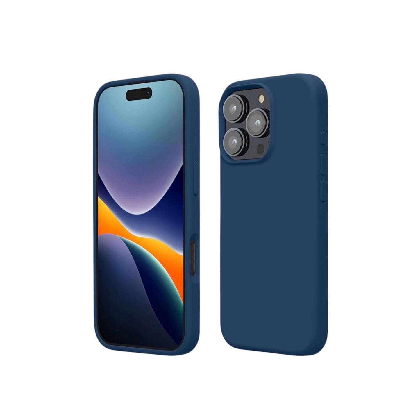 For Iphone 16 Pro Max Silicone Case - Navy Blue