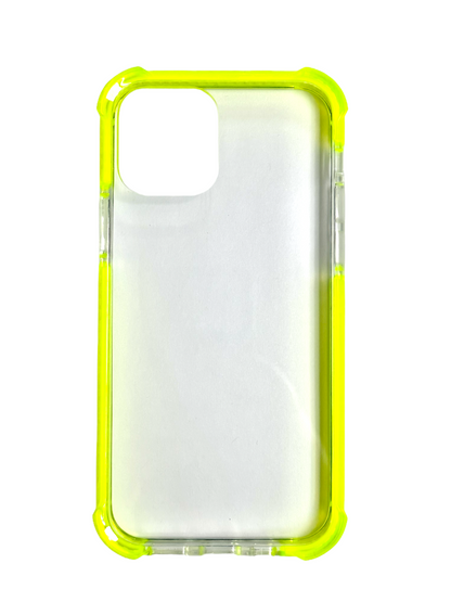 For iPhone 13 Pro Max -Clear & Neon Yellow