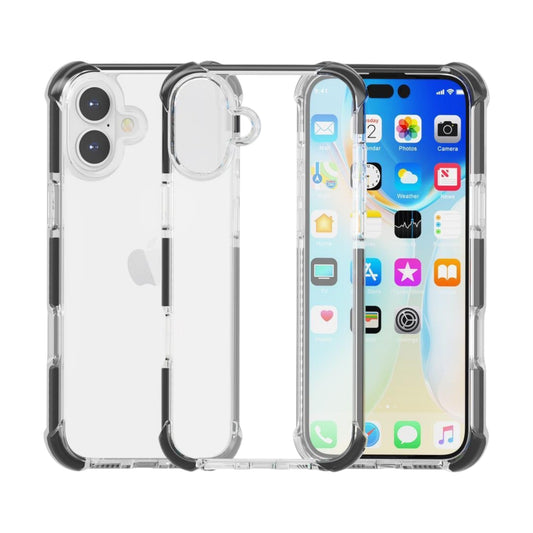 For iPhone 16 Plus- Clear & Black
