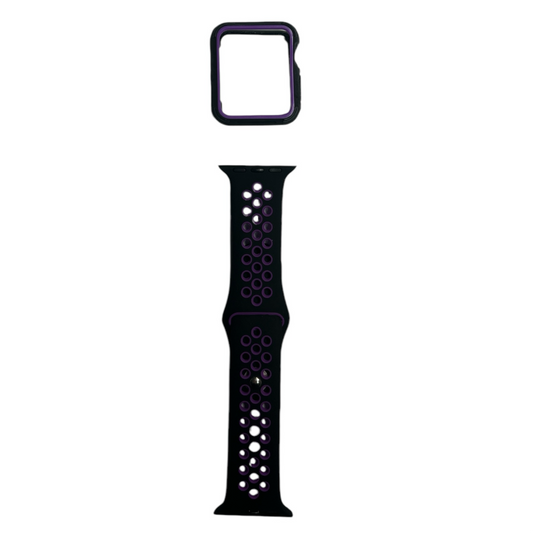 For Apple Watch 38 mm M/L- Black & Purple