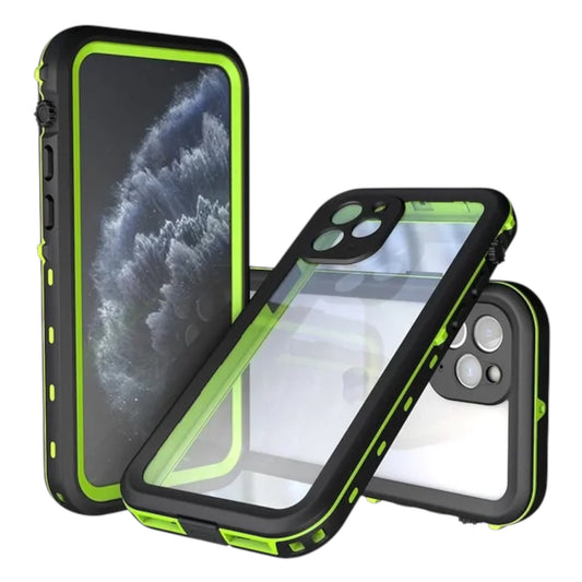 For Iphone 11 Pro Max Water Proof Case / Black & Fruit Green