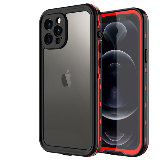 For Iphone 12 Pro Max Water Proof Case / Black & Red