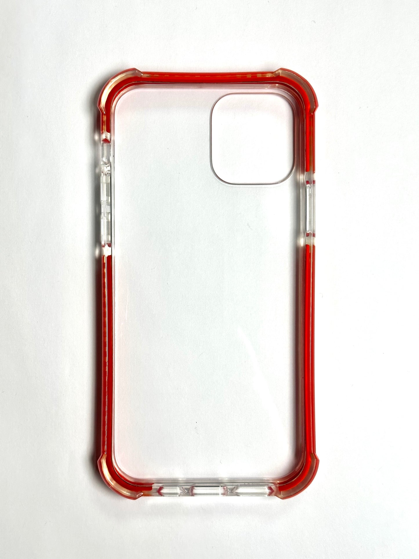 For iPhone 15 Pro Max -Clear & Red