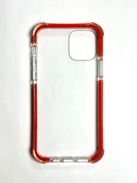 For iPhone 15 Pro Max -Clear & Red