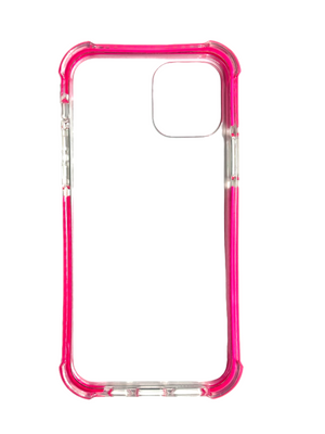 For iPhone 11 Pro Max clear & Neon Pink