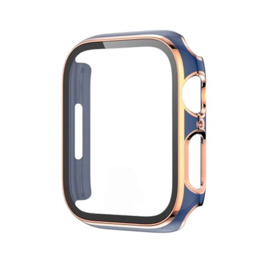 Watch Tempered Glass Case 45MM / Blue & Rose Gold