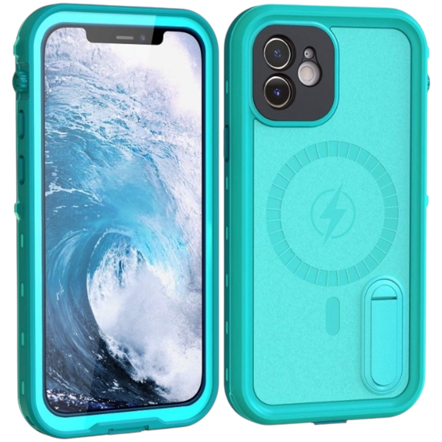 For Iphone 12 Water Proof Case / Grass Blue