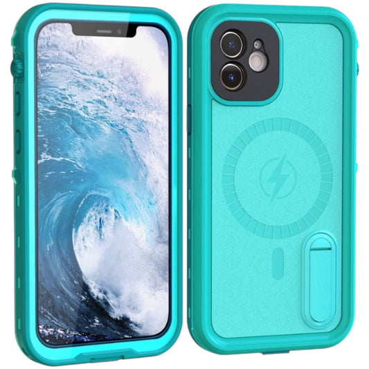 For Iphone 12 Water Proof Case / Grass Blue