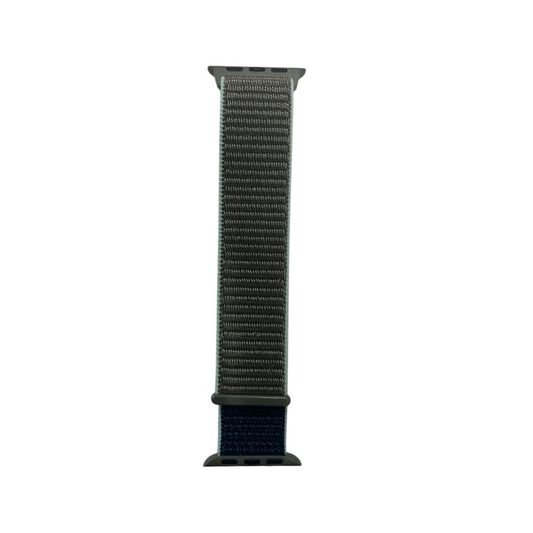 For Apple Watch Nylon Strap 38/40mm - Gray With Blue