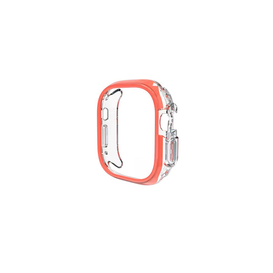 Case For Smart Watch 45mm / Clear & Orange