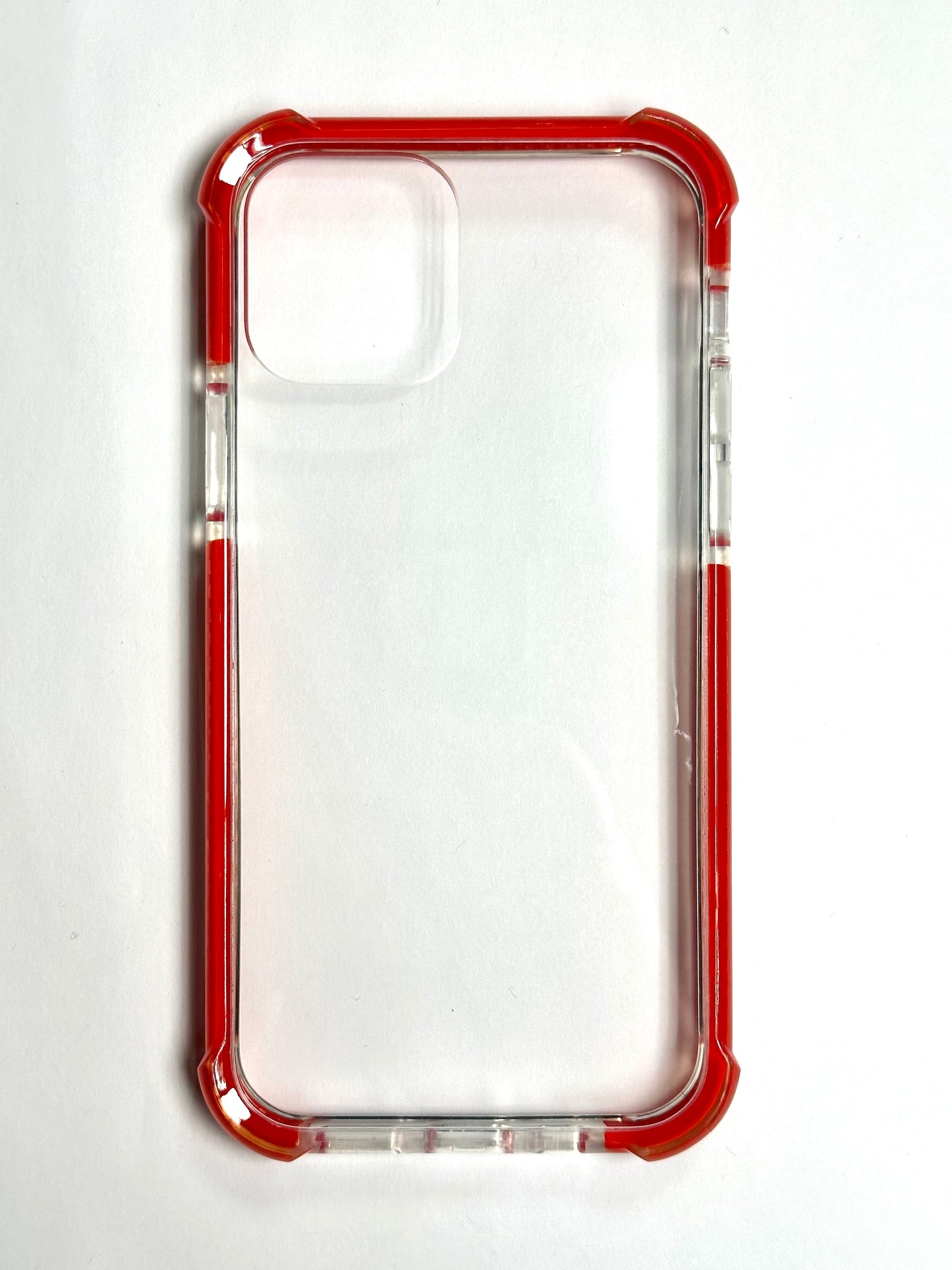 For iPhone 15 Pro Max -Clear & Red