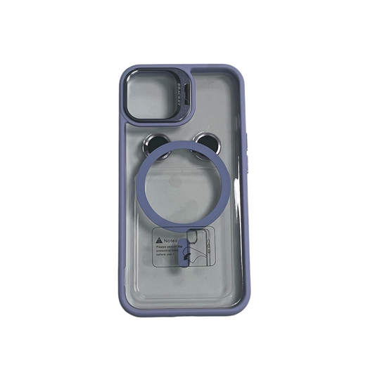For Iphone 14 Clear Mag Safe with Camera Protector Case - Lavander