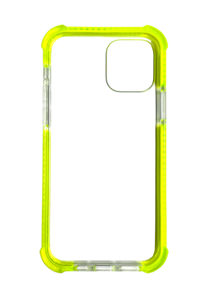 For iPhone 12 Pro Max clear & Neon Yellow