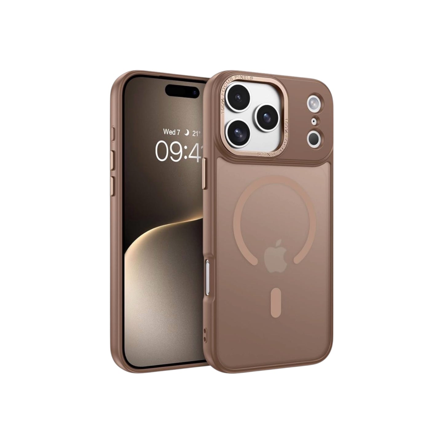 For Iphone 17 Pro Translucent MagSafe Case- Brown