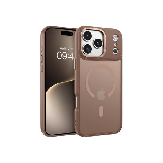 For Iphone 17 Pro Translucent MagSafe Case- Brown