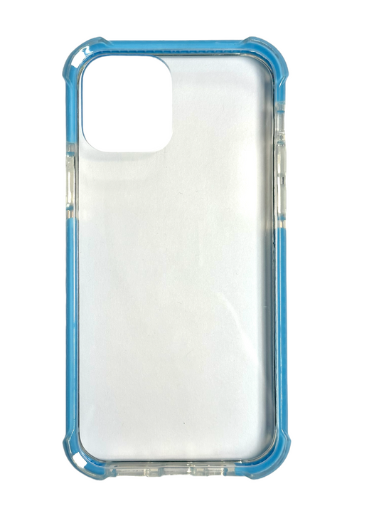 For iPhone 15 Pro Max -Clear & Blue