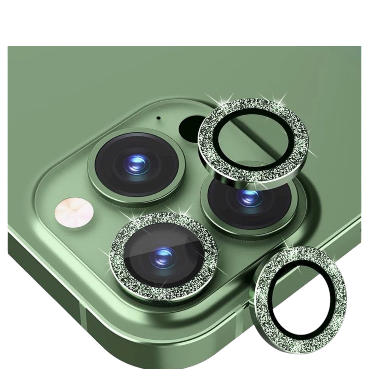 Camera Protector For iPhone 14Pro / Green Glitter