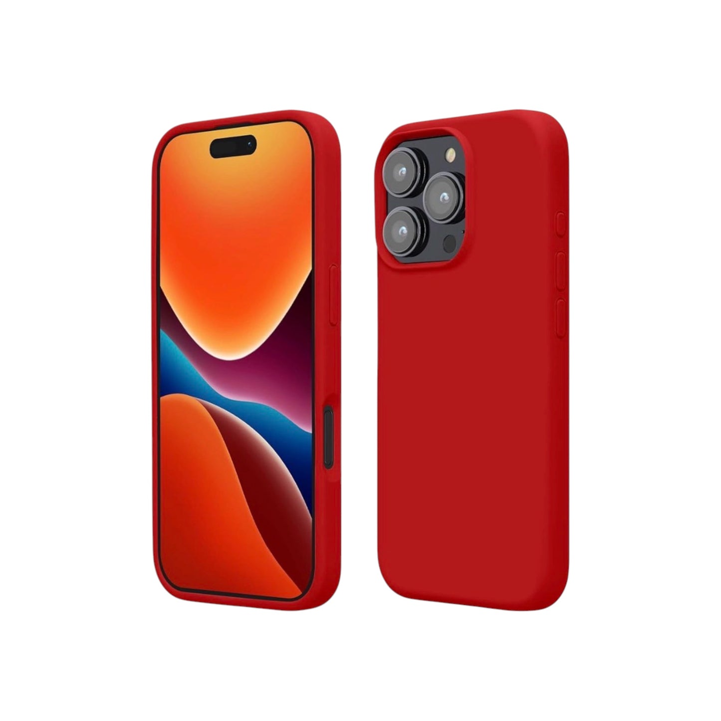 For Iphone 16 Pro Max Silicone Case - Red