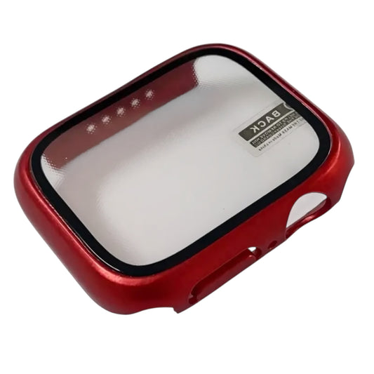 Watch Tempered Glass Case 45mm / Metallic Red