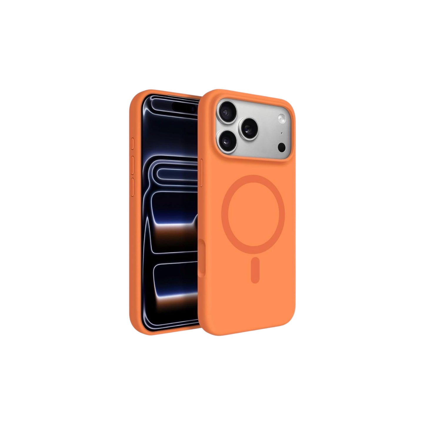 For Iphone 17 Pro Silicone MagSafe Case- Orange
