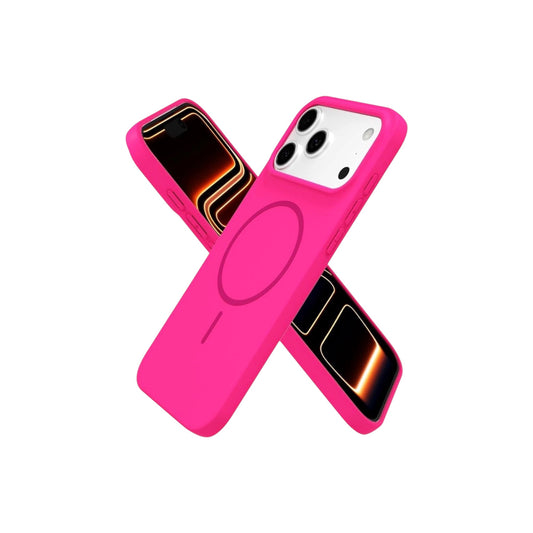 For Iphone 17 Pro Silicone MagSafe Case- Hot Pink