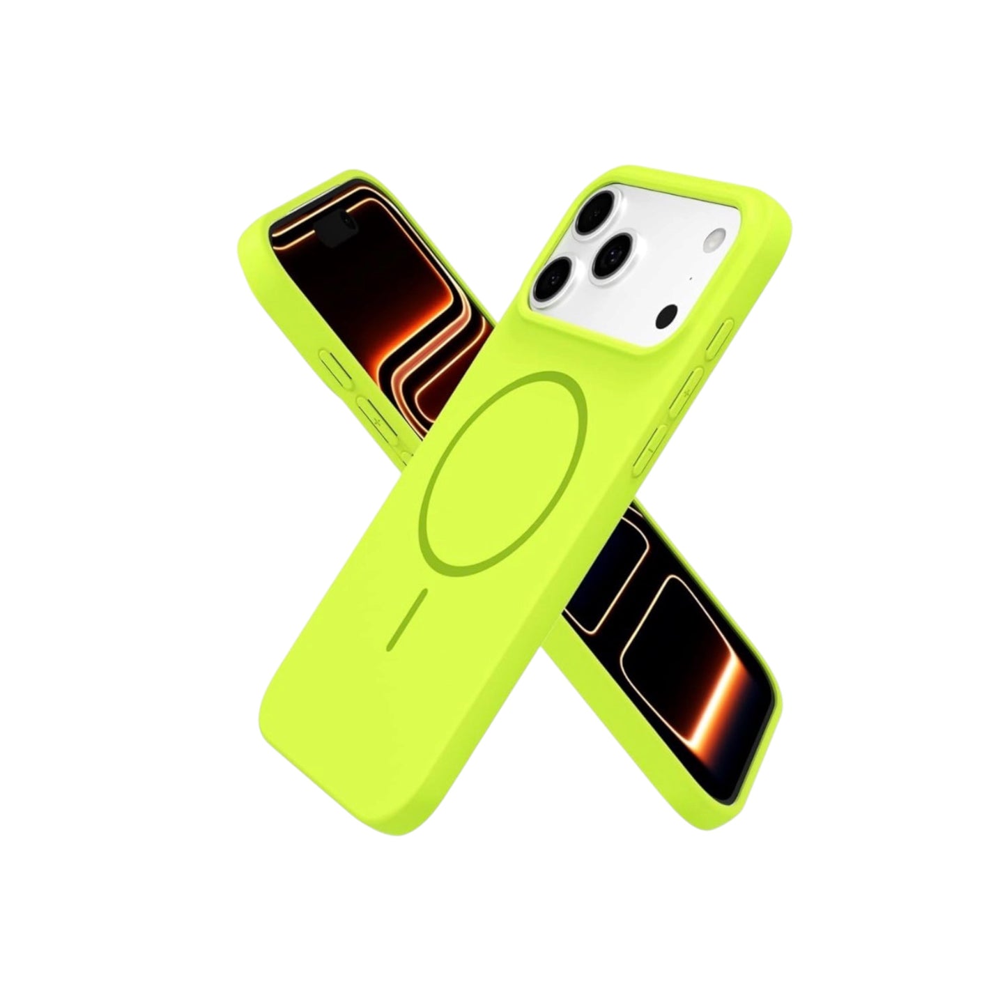 For Iphone 17 Pro Silicone MagSafe Case- Neon