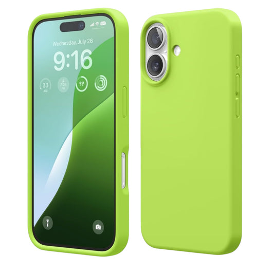 For Iphone 16 Silicone Case -Lime Green