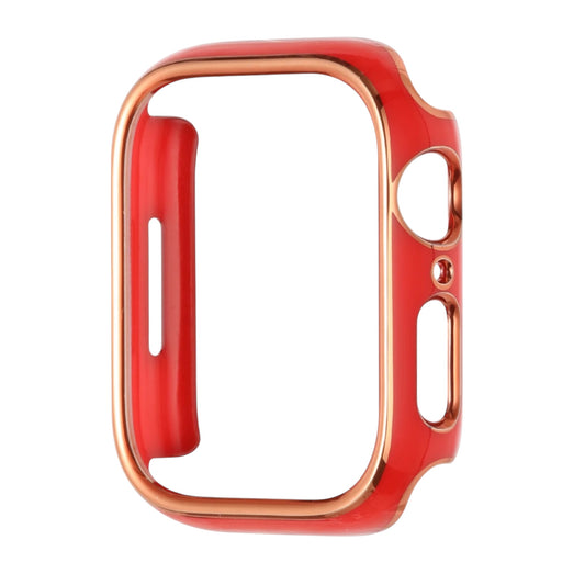 Watch Tempered Glass Case 45MM / Red & Rose Gold