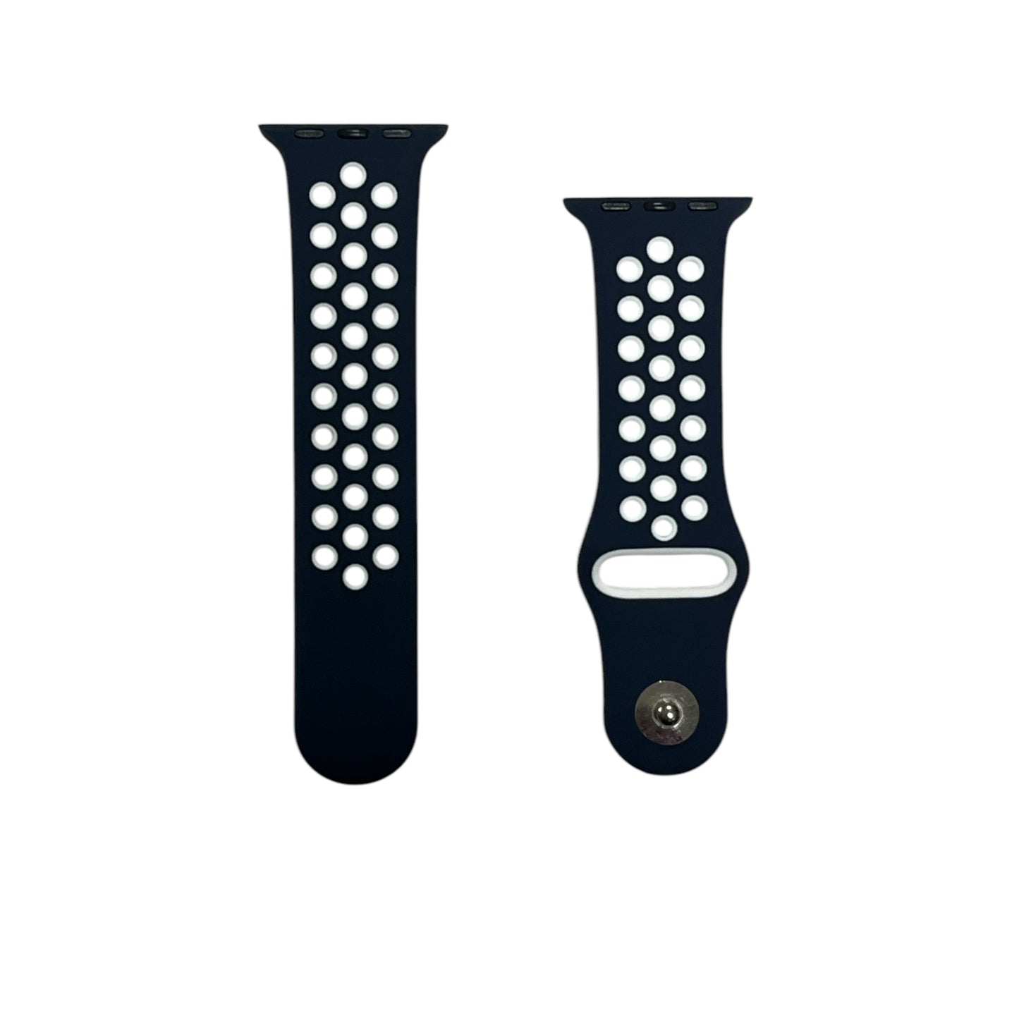 For Apple Watch Sport Band 42/44 mm - Navy Blue & White