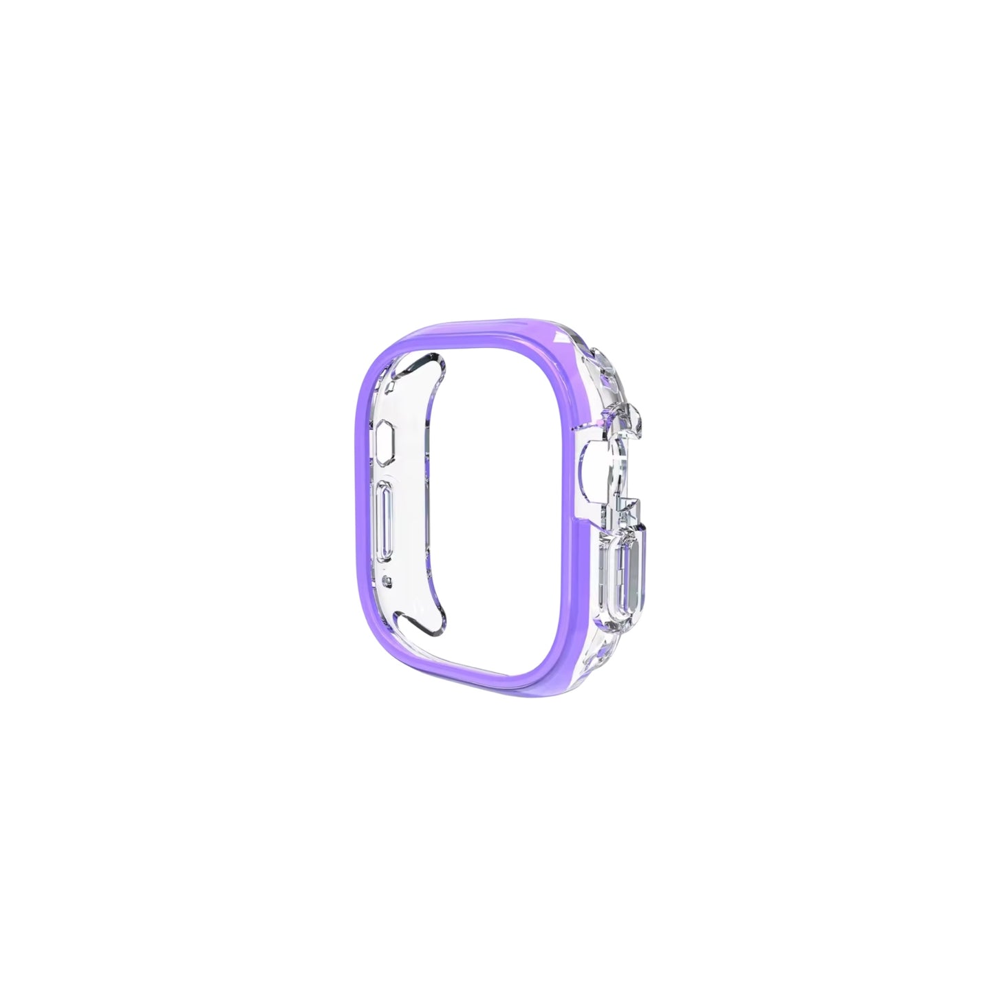 Case For Smart Watch 45mm / Clear & Purple