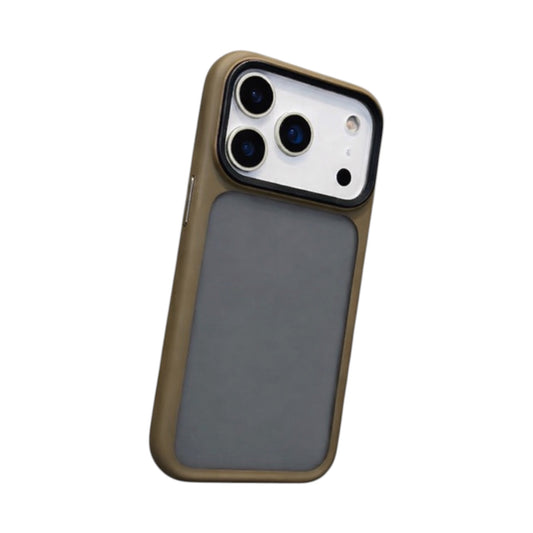 For Iphone 17 Pro Max Frosted Clear Case- Light Brown