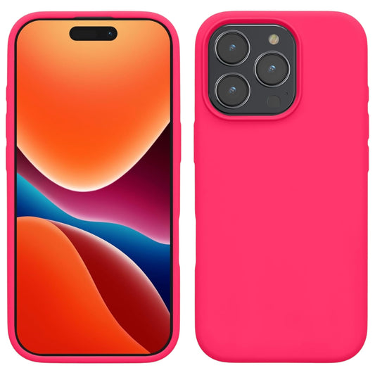 For Iphone 16 Pro Max Silicone Case - Hot Pink