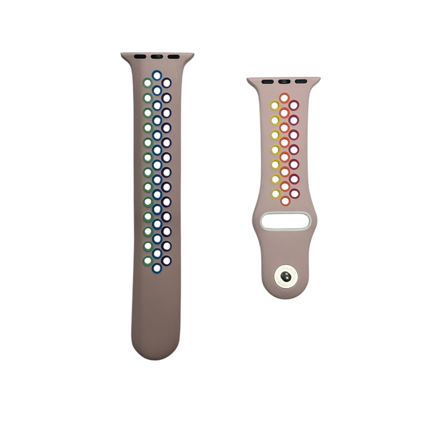 For Apple Watch Sport Band 38/40 mm M/L- Light Pink & Multicolor
