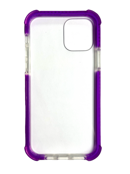 For iPhone 15 Pro Max -Clear & Purple