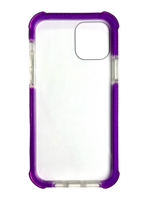 For iPhone 15 Pro Max -Clear & Purple