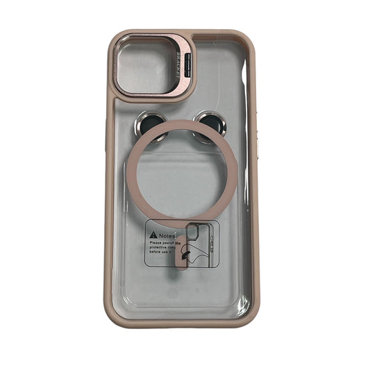 For Iphone 15 Plus Clear Mag Safe with Camera Protector Case - Light Pink